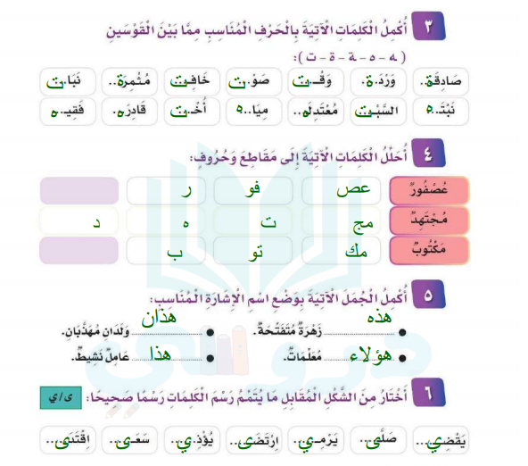 كتاب لغتي صف ثالث